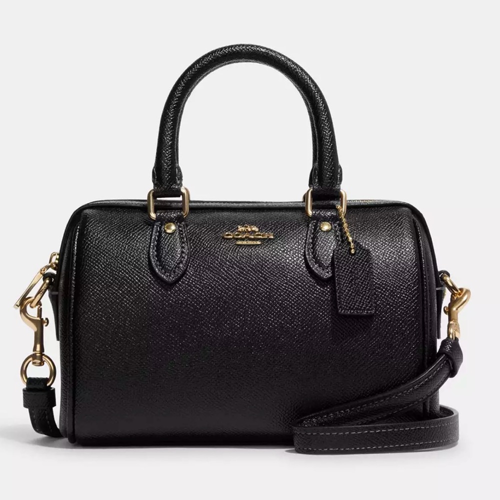 NWOT Coach Mini Rowan - Black and gold